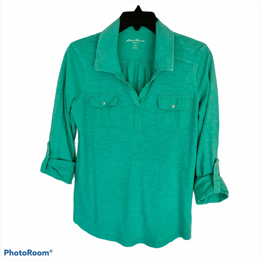 💖Eddie Bauer Soft Green Top Size Small